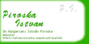 piroska istvan business card